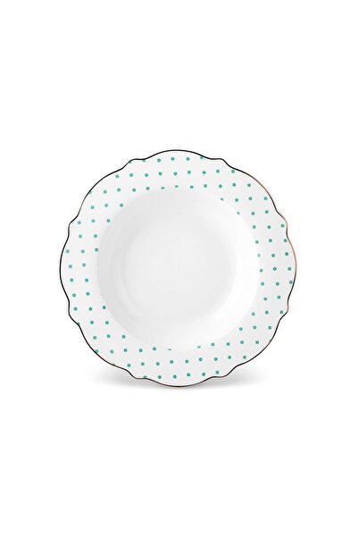 Karaca New Romantic Polka Dot Pit Plate 24 cm Green