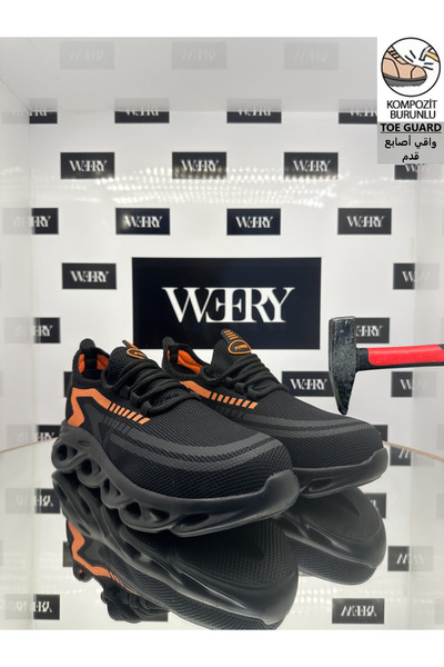 e&e Spor İş Ayakkabısı Tam Ortopedik Tabanlı Çok Hafif S1 Kompozit Burun Koru...