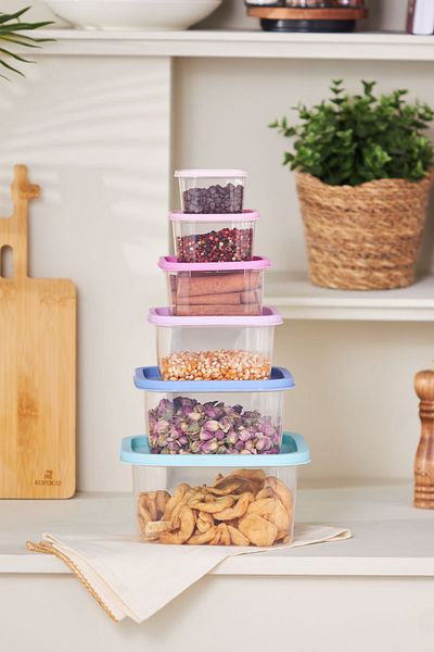 Karaca Dora Purple 6 Piece Storage Container