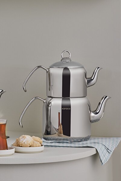 Karaca Esme İndüksiyon Tabanlı Çaydanlık Takımı Maxi Platin