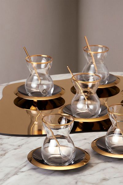 Karaca Laçin 18 Piece Tea Set for 6 People