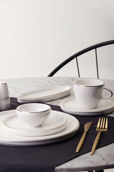 Karaca Streamline Sunset Gold 28 Piece Breakfast/Serving Set for 6 Persons