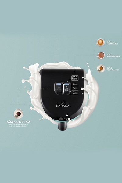 Karaca Hatır Hüps Turkish Coffee Machine with Milk Aqua Green