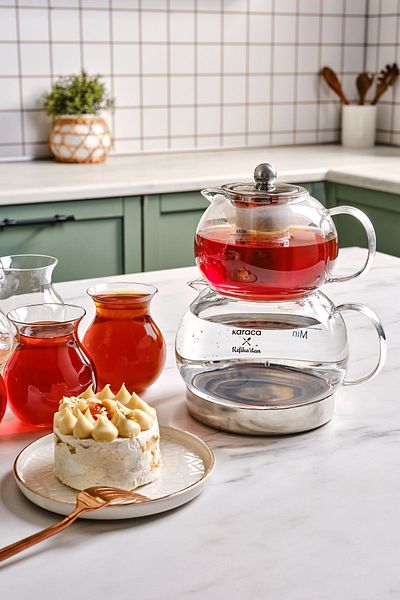 Karaca Refikadan Genuine Ball Mini Glass - Induction Base, Teapot