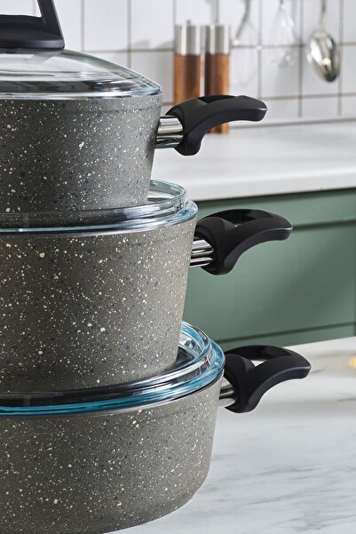 Karaca Biogranit Pars 7 Piece Cookware Set
