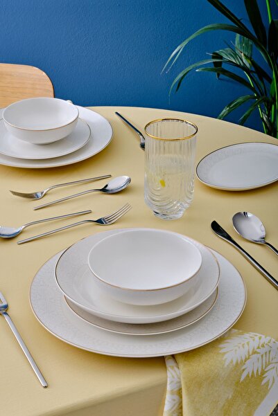 Karaca Elegance Bone Fringe 56 Parça 12 Kişilik Yemek Takımı