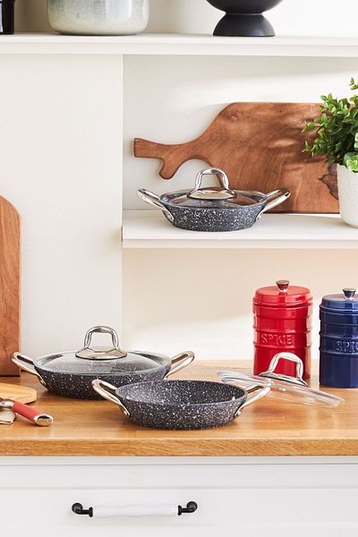 Karaca Biogranit Navy Stone 6 Piece Saucepan Set