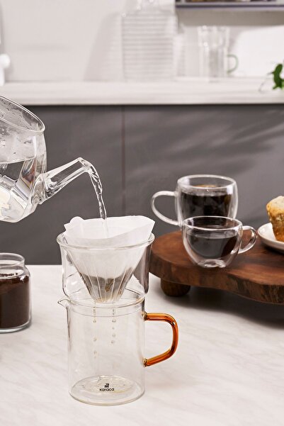 Karaca Draco Borosilikat Cam Dripper Kahve/Filtre Kahve Demleme Ekipmanı 450 Ml Orange