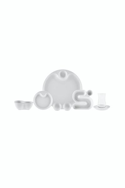 Karaca Stream Bone Salsa 26 Pieces Breakfast Set for 6 People