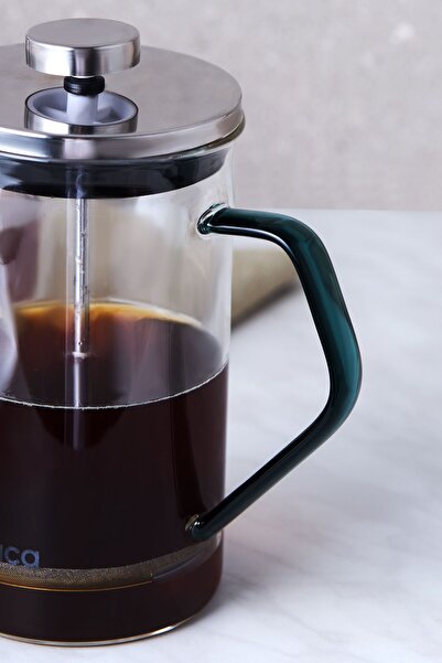 Karaca 800 ml Cool Green Coffee Bean Borosilicate Glass French Press