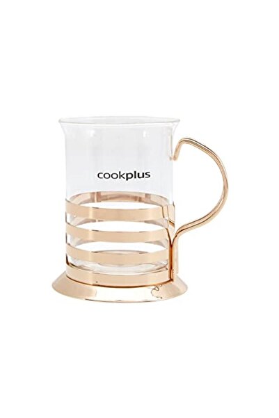 Cookplus كوب زجاجي برونزي - حبوب القهوة البورسليكات