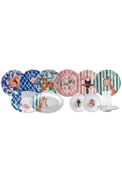 Karaca Animal Carnival 26 Piece Breakfast Set for 6 People