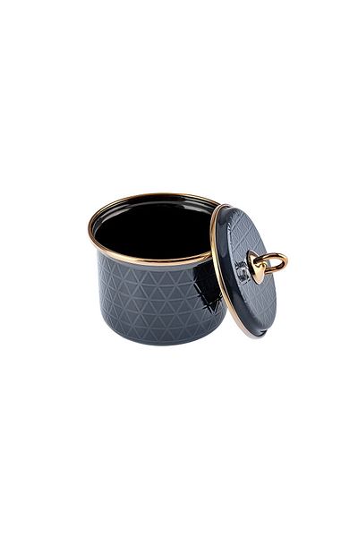 Karaca Crystal Enamel Small Size Jar Anthracite