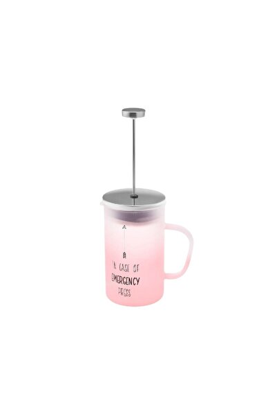 Karaca Pink 600 ml Borosilicate Glass French Press - Emergency