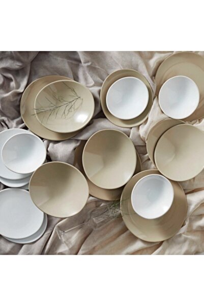 Karaca Yasu Bej 24 Parça 6 Kişilik Yemek Takımı