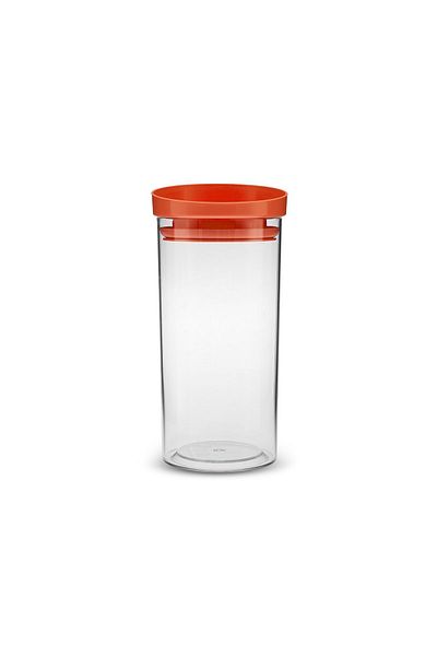 Karaca Ivory 3-Piece Large Silicone Jar with Lid/Storage Container Red