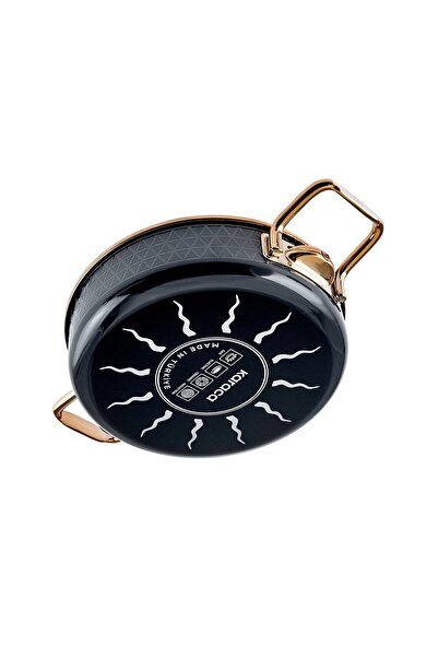 Karaca Sahan Anthracite with Crystal Enamel Lid 20 cm