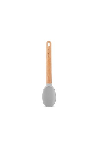 Karaca Refika - 32.1 cm Silicone Serving Spoon, Wooden Handle