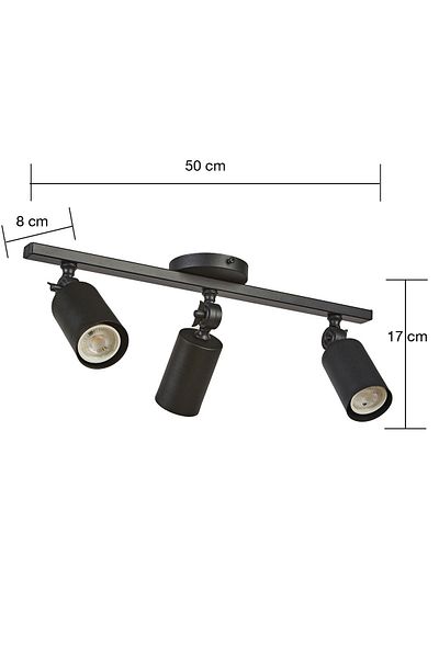 Bozyaka Aydınlatma Artur 3-Piece Decorative Matte Black Moving Wall Sconce (DAYLIGHT LED BULBS ARE INCLUDED!!!)