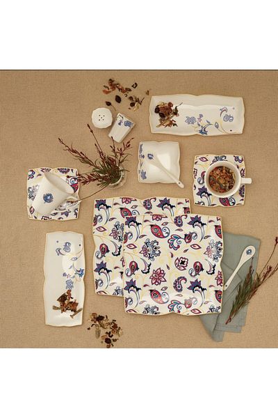 Karaca Afife 32 Pieces Breakfast Set for 6 Persons Square
