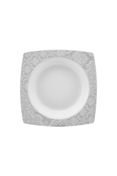 Karaca Square Bone Bridal 24-Piece Dining Set for 6 People