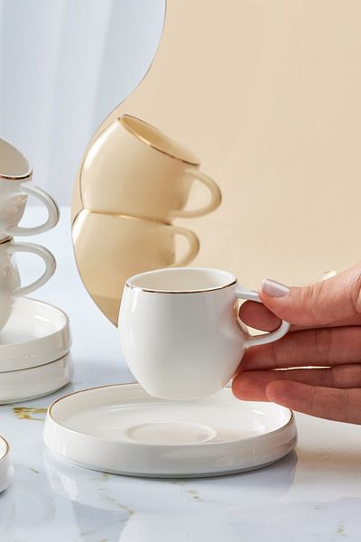 Karaca Sunset Coffee Cup Set for 6 Persons 100 ml