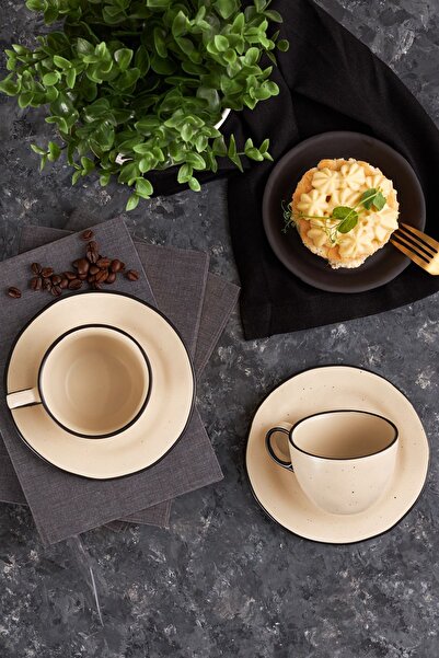 Karaca Melenie Double Coffee Cup Set for 2 People