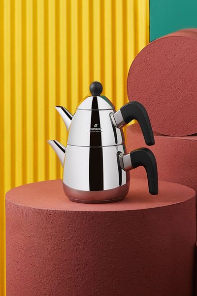 Karaca Tokyo Mini Powersteel Pro 316+ Steel Induction Base Teapot Set
