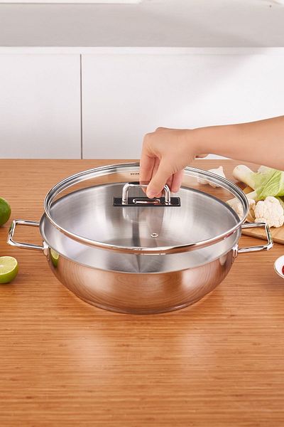 Karaca Grace Induction Based Steel Pot 30 Cm 6 Lt