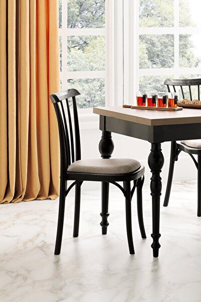 Enza Home Essa Sandalye - Keten Dokulu Kumaş