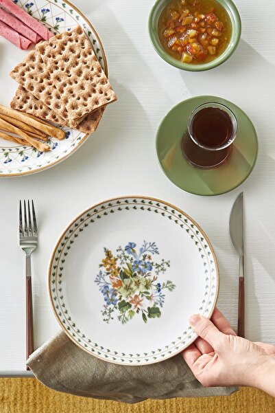 Karaca Foliage 25 Parça 6 Kişilik Porselen Kahvaltı/servis Takımı