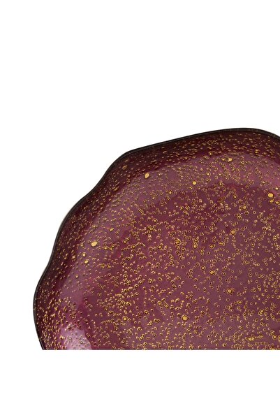 Karaca Lovizna Claret Red Decorative Plate 38 Cm