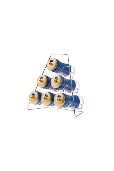 Karaca Blue Berry 7 Piece Triangle Glass Spice Set