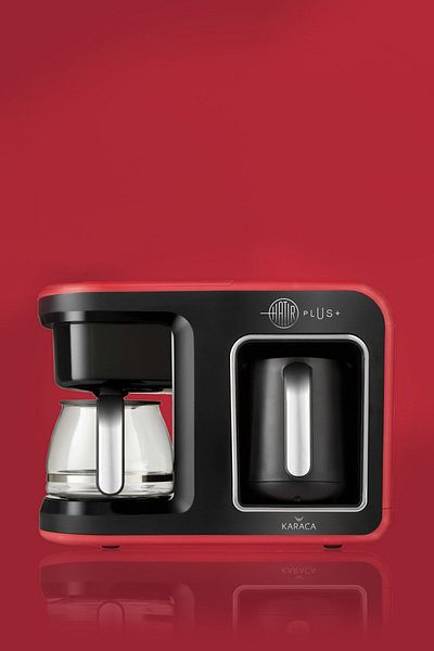 Karaca Hatır Plus 2in 1 Turkish and Filter Coffee Machine Red