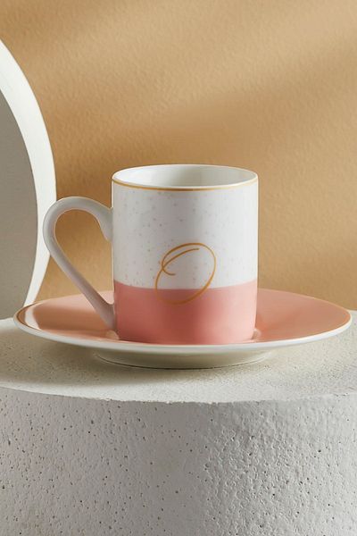Karaca O Letter Single Porcelain Coffee Cup 100 Ml