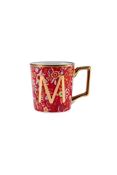 Karaca Flower M Letter Mug 350 ml