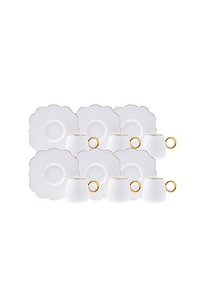 Karaca Oya 6-Person Coffee Cup Set 75 ml