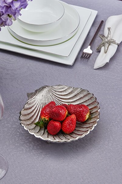 Karaca Home Ασημένιο μονόχρωμο μπολ για σνακ Gale