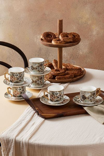 Karaca Milas Coffee Cup Set for 6 Persons 100 Ml
