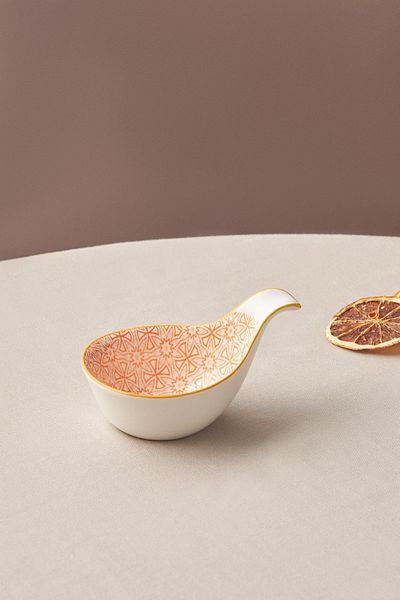 Karaca Floral Orange Drop Snack Bowl 10 Cm