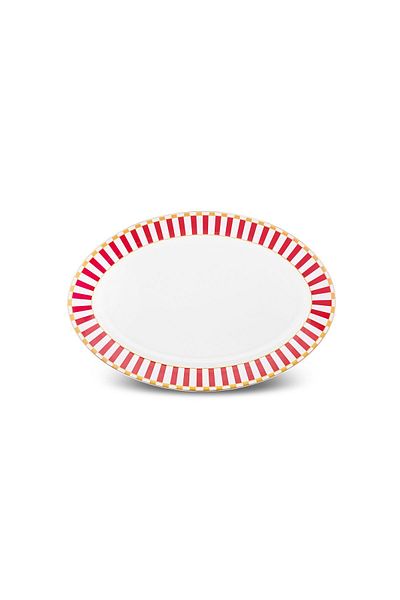 Karaca Linea New Year New Year Boat Plate 35 cm Red