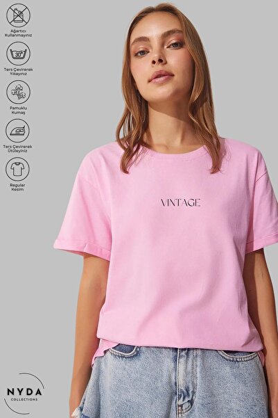 Nyda Collections Unisex Oversize kroj okrugla kragna Pamuk Cvjetna Vintage Št...