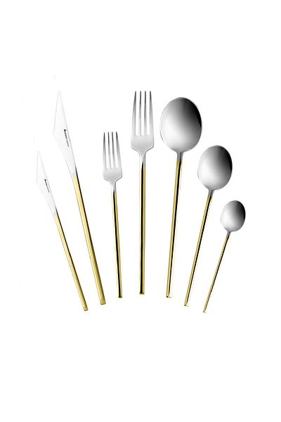 Karaca Set de tacâmuri Karaca 316 Premium Look Gold pentru 12 persoane, 84 de piese