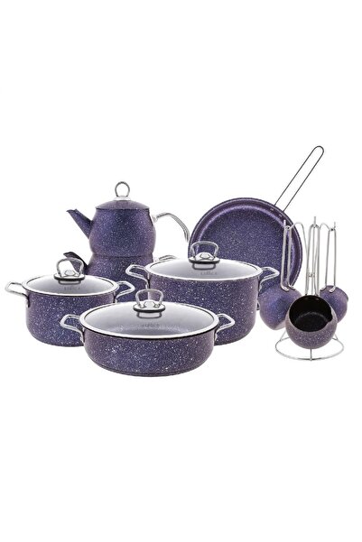 Karaca Biogranit Steel Plus 14 Parça Çeyiz Tencere Seti Mor