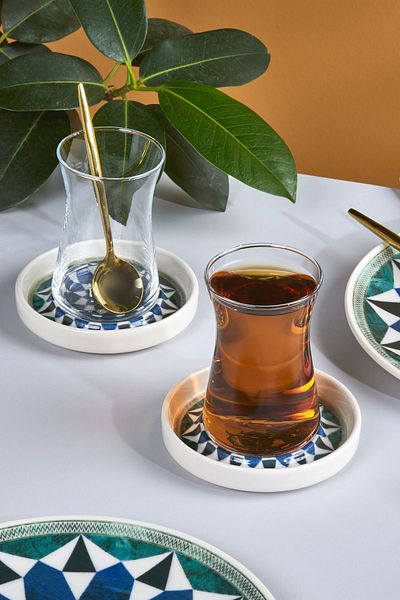 Karaca Novel 12 Piece Ceramic Tea Set 10 Cm