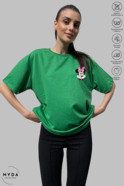 Nyda Collections Tricou cu mânecă scurtă, cu mânecă scurtă, cu imprimeu Minni...