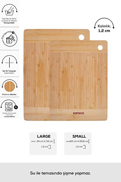 Karaca Asel 2'li Kesme Tahtası 30/33 Cm