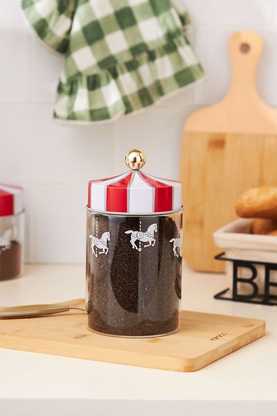 Karaca 980 ml Carnival Glass Storage Container