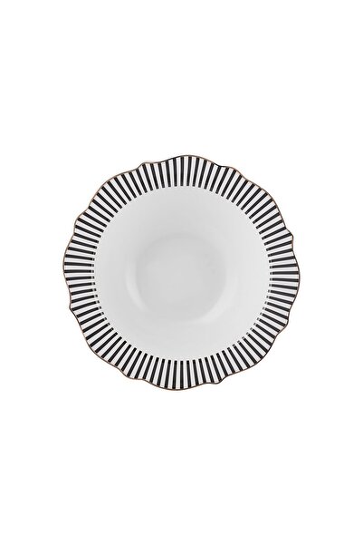 Karaca New Romantic İnce Çizgili Kase 17 cm Siyah