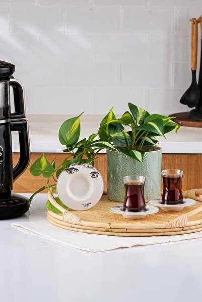 Karaca Zeugma Mozaik 12 Piece Tea Set for 6 People